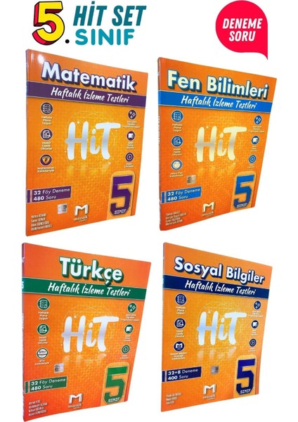 5. Sınıf Hit Deneme 4 Lü Seti