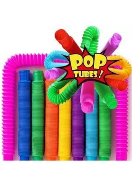 Pop Tubes 6 Adet Rengarenk Popit Boru