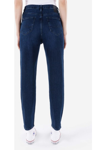 Mom Fit Orta Bel Daralan Paça Kadın Denim Jean Pantolon fiyatları
