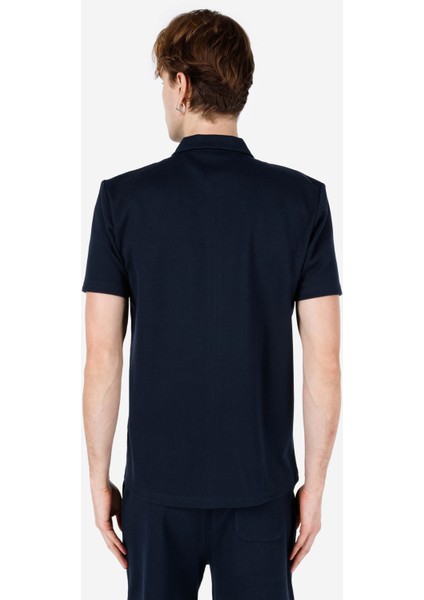 Regular Fit Polo Yaka Düz Erkek Lacivert Kısa Kol Tişört fiyatları