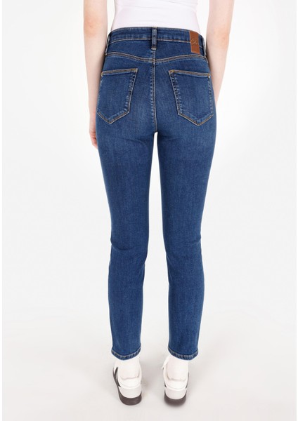 Slim Fit Kadın İndigo Jean Pantolon fiyatları