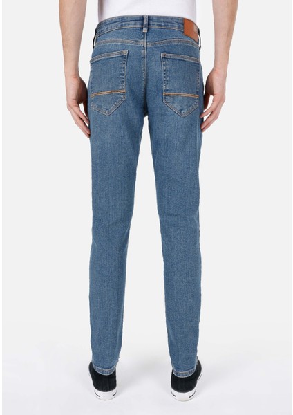Slim Fit Erkek İndigo Jean Pantolon fiyatları
