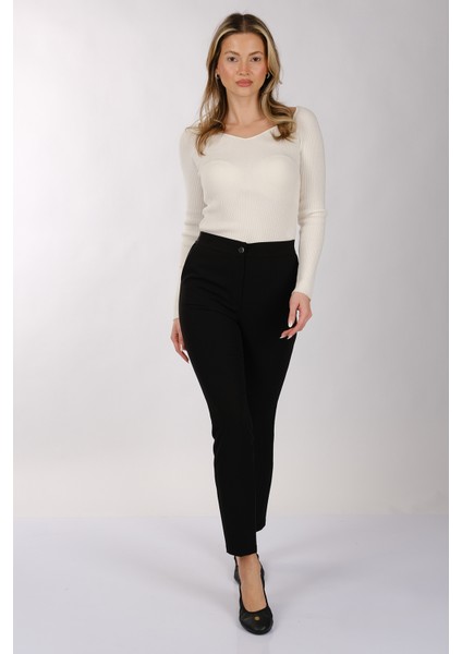 Modiva Minimalist Yüksek Bel 7/8 Dar Kesim Kadın Pantolon - Günlük & Ofis fiyatları