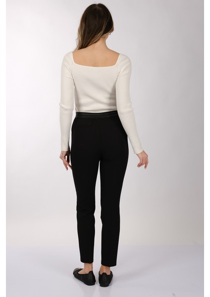 Modiva Minimalist Yüksek Bel 7/8 Dar Kesim Kadın Pantolon - Günlük & Ofis indirimleri