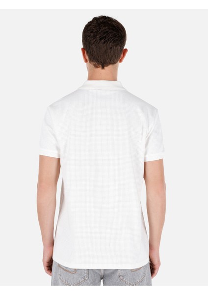 Regular Fit Polo Yaka Düz Erkek Beyaz Kısa Kol Tişört fiyatları