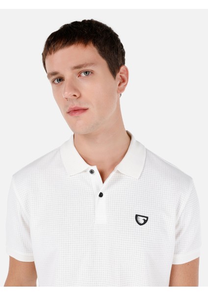 Regular Fit Polo Yaka Düz Erkek Beyaz Kısa Kol Tişört fırsatları