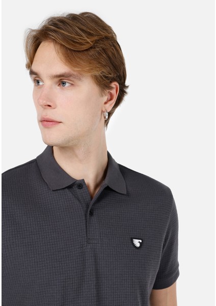 Regular Fit Polo Yaka Düz Erkek Antrasit Kısa Kol Tişört fırsatları