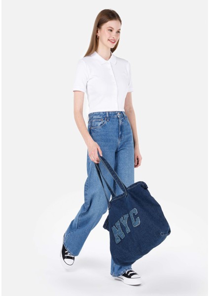 Regular Fit Kadın Lacivert Jean Pantolon modelleri