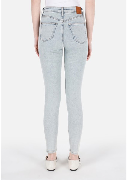 Skinny Fit Kadın İndigo Jean Pantolon fiyatları