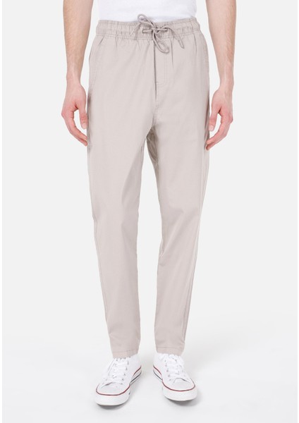 Comfort Fit Orta Bel Uzun Paça Erkek Bej Pantolon fırsatları