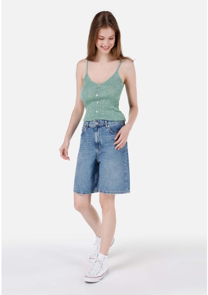 Slim Fit Kadın Yeşil Kazak modelleri