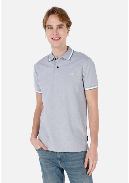 Regular Fit Polo Yaka Düz Erkek Yeşil Kısa Kol Tişört