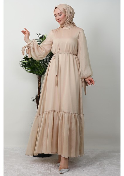 Fırfır Detay Janjan Elbise Yansımalı Gold fiyatları