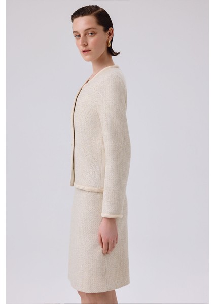 Kemik Gold Düğmeli Tüvit Kadın Ceket modelleri