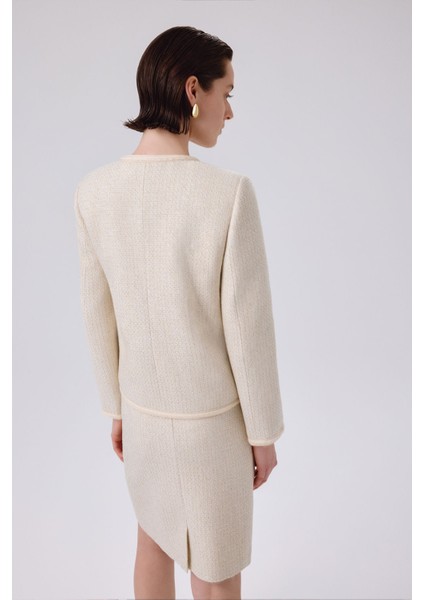 Kemik Gold Düğmeli Tüvit Kadın Ceket fırsatları