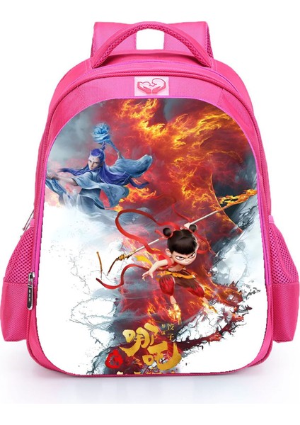 Nezha 2 Sihirli Çocuk Denizin Peşinde Anaokulu ve Ilkokul Öğrencileri Erkekler ve Kadınlar Ultra Hafif Omurga Koruma Omuz Çantası Yükünü Azaltmak (Yurt Dışından)