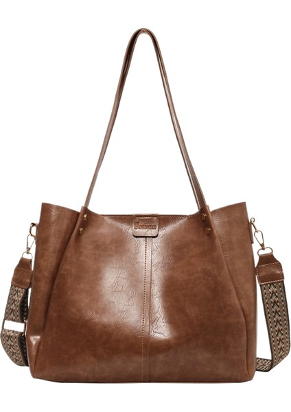 Büyük Kapasiteli Bayan Omuz Çapraz Askılı Çantanın Üst Düzey Anlamı (Yurt Dışından)