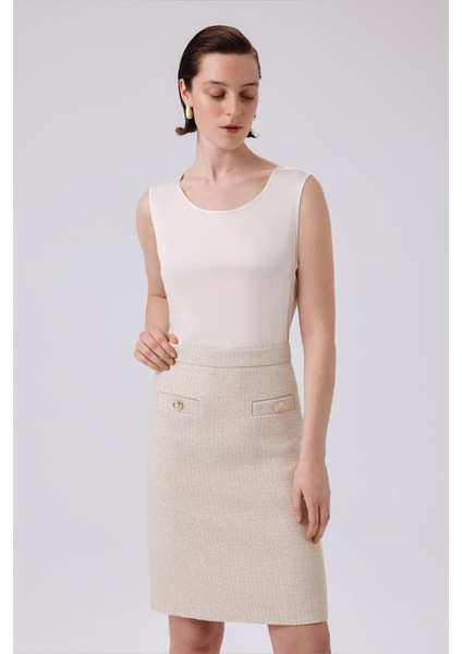 Kemik Yırtmaç Detaylı Kalem Etek fiyatları