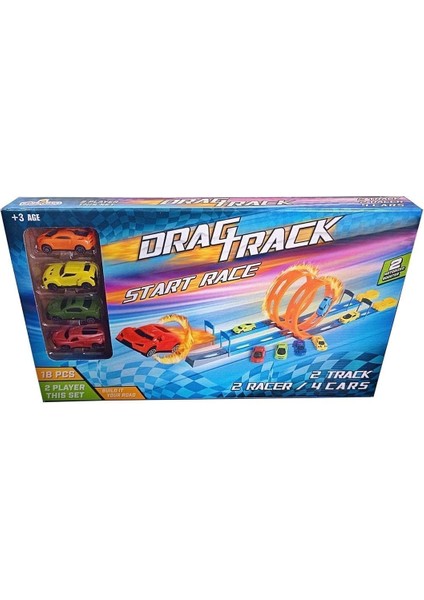 Fırlatma Rampalı Akrobasi Atlayış Pisti Oyuncak Araba Yarış Yol Pisti 4 Arabalı modelleri