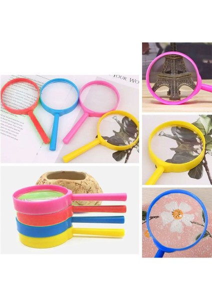 8 Adet Renkli Çocuk Büyüteç Eğitici Oyuncak Sınıf Okul Hediyelik Parti Eğlenceli Oyuncaklar modelleri