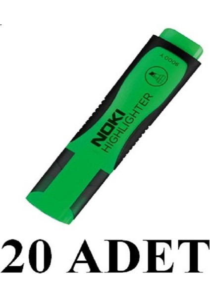 20 Adet Yeşil Fosforlu Kalem 9000