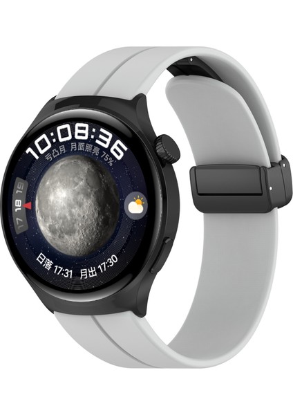 Katlanır Siyah Tokalı Silikon Kayış 18MM (Yurt Dışından)