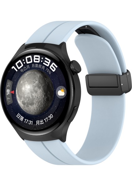 Katlanır Siyah Tokalı Silikon Kayış 18MM (Yurt Dışından)