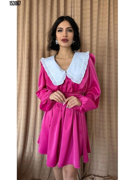 Bebe Yakalı Mini Elbise