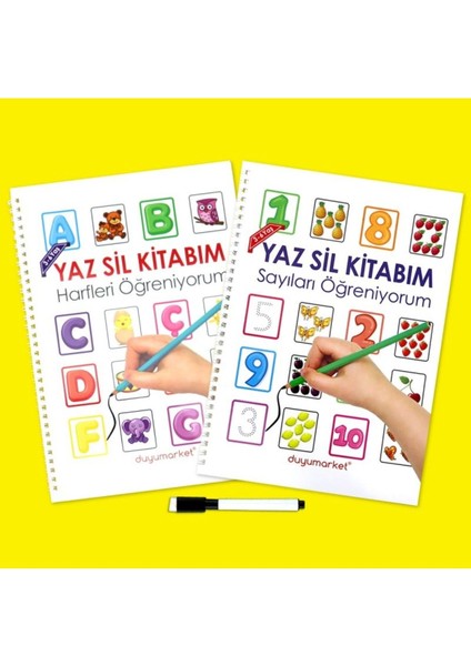 Yaz Sil Kitabım Harfler - Sayılar Seti