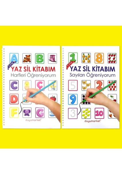 Yaz Sil Kitabım Harfler - Sayılar Seti modelleri
