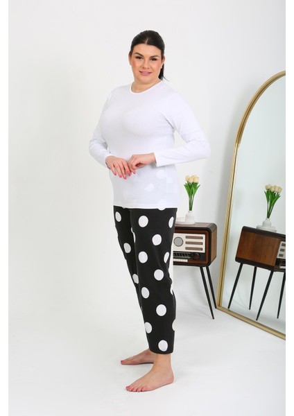 Kadın Büyük Beden Tek Alt Pijama Siyah 27553