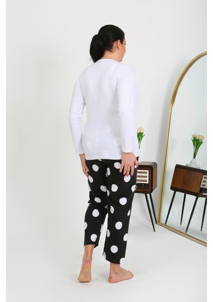 Kadın Büyük Beden Tek Alt Pijama Siyah 27553