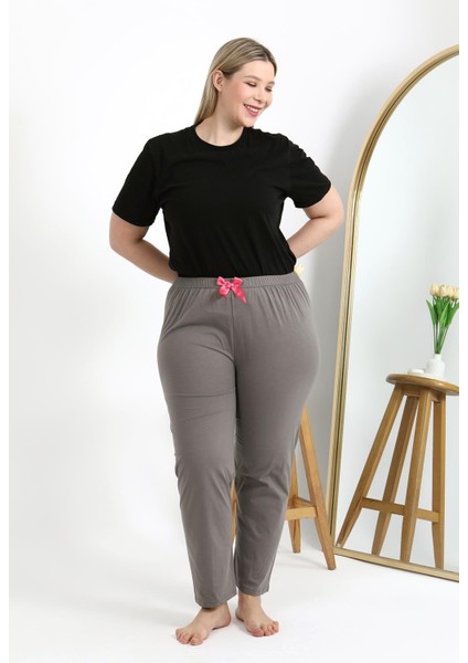 Kadın Pamuklu Büyük Beden Alt Pijama 27559 Vizon modelleri