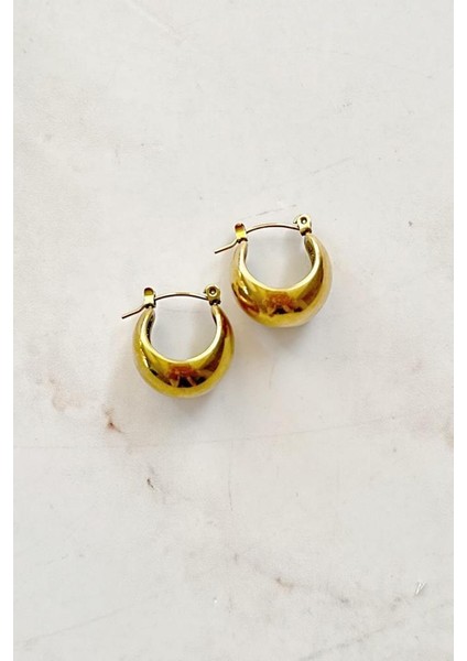 Gold Çelik Halka Küpe