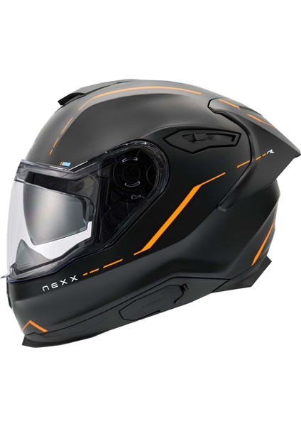 Y.100R React Mat Siyah-Turuncu Kask Xl