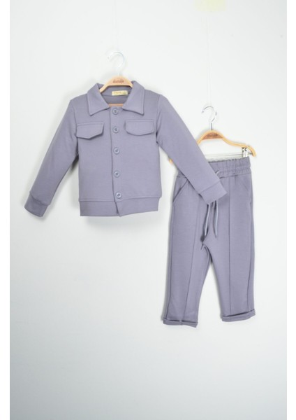 Gri Ceket ve Eşofman Iki Parça Takım (3-6 Yaş)