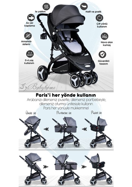 945 Ayrılıp Birleşebilen Travel Sistem Ikiz Bebek Arabası