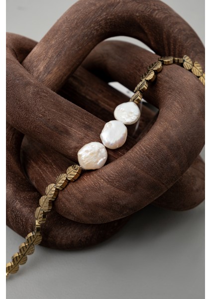 Pearl Dreamscape Inci Choker Kolye Hematit Doğal Taş Gümüş Üzeri Altın Kaplama fırsatları