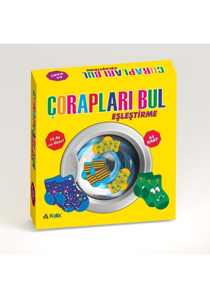Çorapları Bul Eşleştirme Beceri Zeka Geliştirme Oyun Kartları