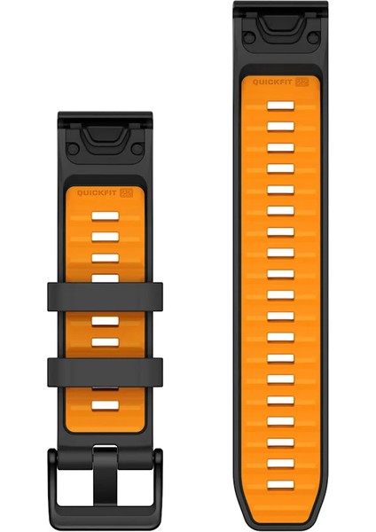 Quickfit 22 mm Yedek Kayış -Grafit/turuncu