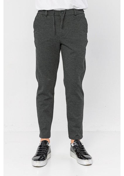 Erkek Relaxed Fit Beli Lastikli Bağcıklı Likralı Süper Rahat Jogger Pantolon