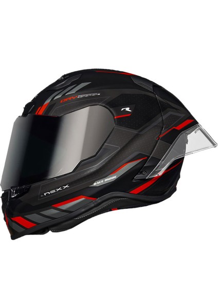 X.R3R Precısıon Kapalı Kask Mat Siyah-Kırmızı