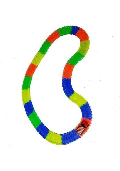 Magıc Track Yarış Pisti Fosforlu Raylar 168 Parça 2.10 cm 1 Arabalı Eğitici Oyuncak Yarış Seti modelleri