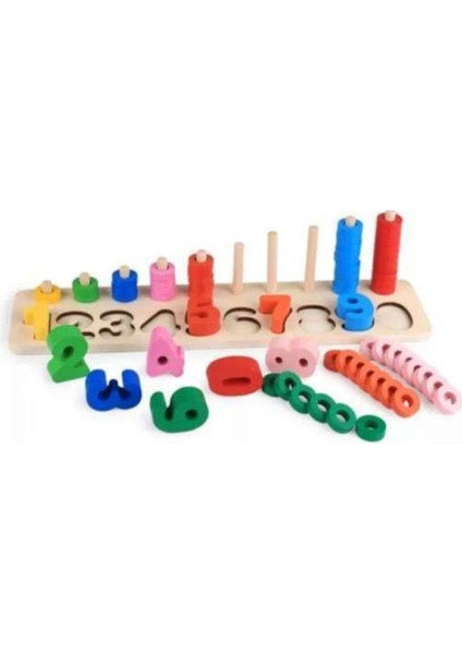 Wooden Toys Doğal Ahşap Eğitici Oyuncak Logaritmik Sayı Dizilişleri