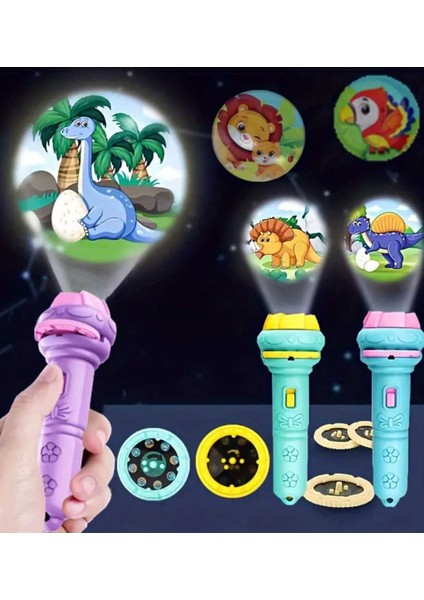 Cocuklar Için Uyku Zamani Oyuncagi. Eğlenceli Projeksiyon El Feneri Yesil modelleri