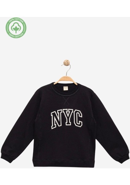 Erkek Çocuk %100 Pamuklu Nakışlı Sweat - Çocuk Giyim