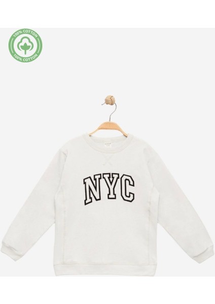 Erkek Çocuk %100 Pamuklu Nakışlı Sweat - Çocuk Giyim