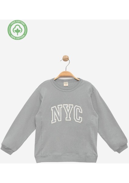 Erkek Çocuk %100 Pamuklu Nakışlı Sweat - Çocuk Giyim