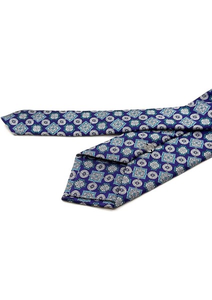 Mor Motif Desen Mendilli Klasik Kravat KK12970