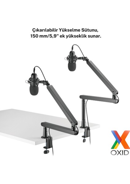 MMS-08 BROADCAST STUDIO GAMING MİKKROFON STAND